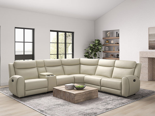 Furniture Of America Jacobus Motion Sectional CM9986BG-M Beige Transitional - sofafair.com