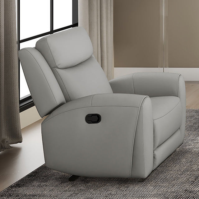 Furniture Of America Jacobus Manual Recliner CM9986LG-CH-M Light Gray Transitional - sofafair.com