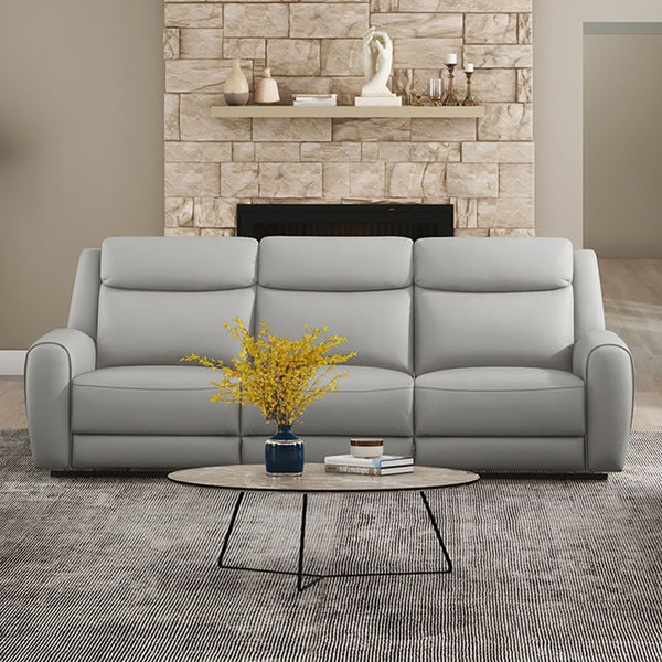 Furniture Of America Jacobus Manual Recliner Sofa CM9986LG-SF-M Light Gray Transitional - sofafair.com