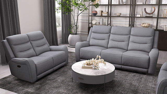 Furniture Of America Matthias Manual Recliner Sofa CM9987GY-SF-M Gray Transitional - sofafair.com