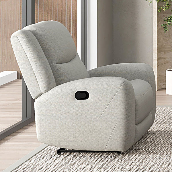 Furniture Of America Giraldus Manual Recliner CM9988BG-CH-M Beige Transitional - sofafair.com