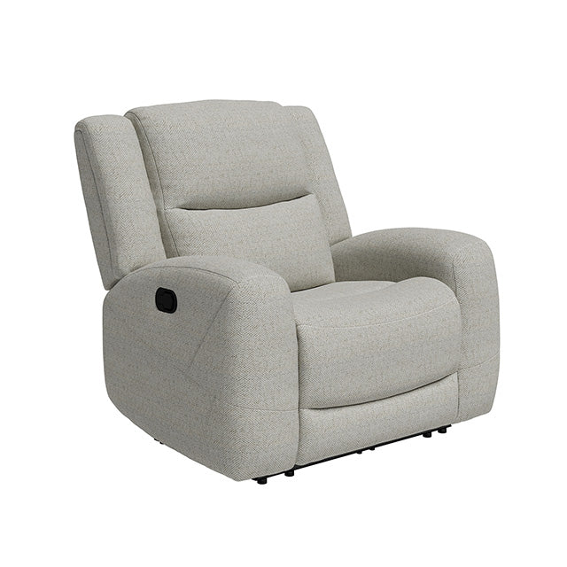 Furniture Of America Giraldus Manual Recliner CM9988BG-CH-M Beige Transitional - sofafair.com