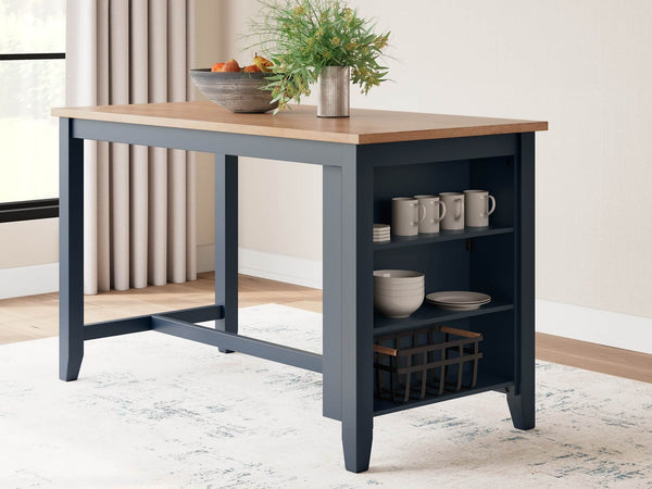 Gesthaven Counter Height Dining Table D399-13 Blue Casual Counter Height Table