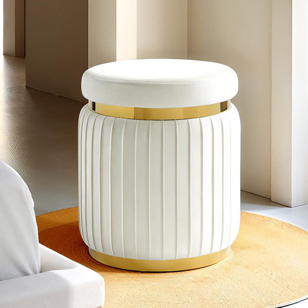 Furniture Of America Dottie Stool FM-AC8000WH White Contemporary - sofafair.com