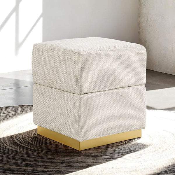 Furniture Of America Krysten Storage Stool FM-AC8005WH Beige Contemporary - sofafair.com