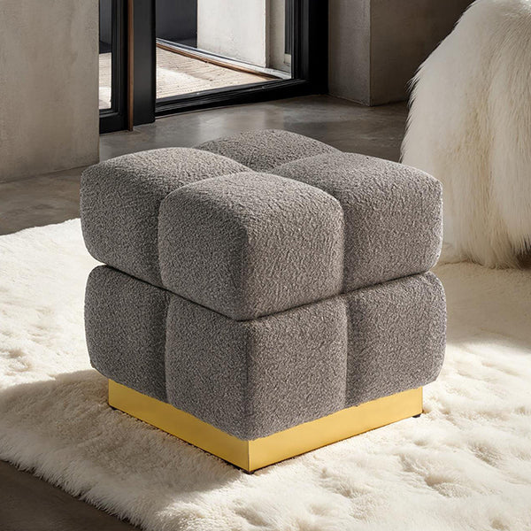 Furniture Of America Aileen Storage Stool FM-AC8006GY Charcoal Contemporary - sofafair.com