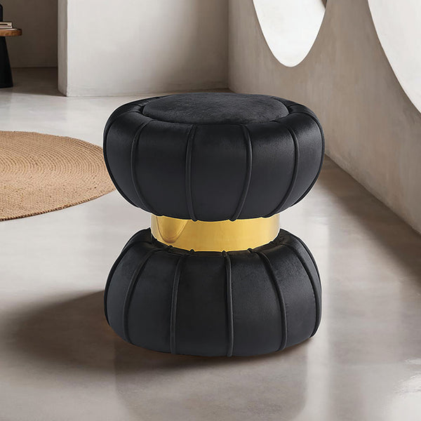 Furniture Of America Dorothea Stool FM-AC8008BK Black Contemporary - sofafair.com