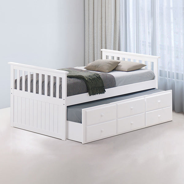 Furniture Of America Clemens Captain Bed FM-BK101WH White Transitional - sofafair.com