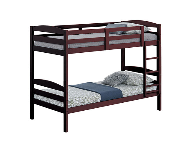 Furniture Of America Finsbury Twin Twin Bunk Bed FM-BK110ES Espresso Transitional - sofafair.com