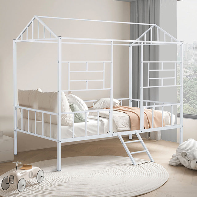 Furniture Of America Rhonda Twin Loft Bed FM-BK908WH-T White Contemporary - sofafair.com