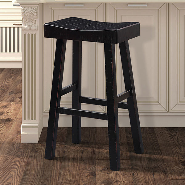 Furniture Of America Biasca 29" Stool (2/CTN) FM-BR3001BK-29-2PK Black Transitional - sofafair.com