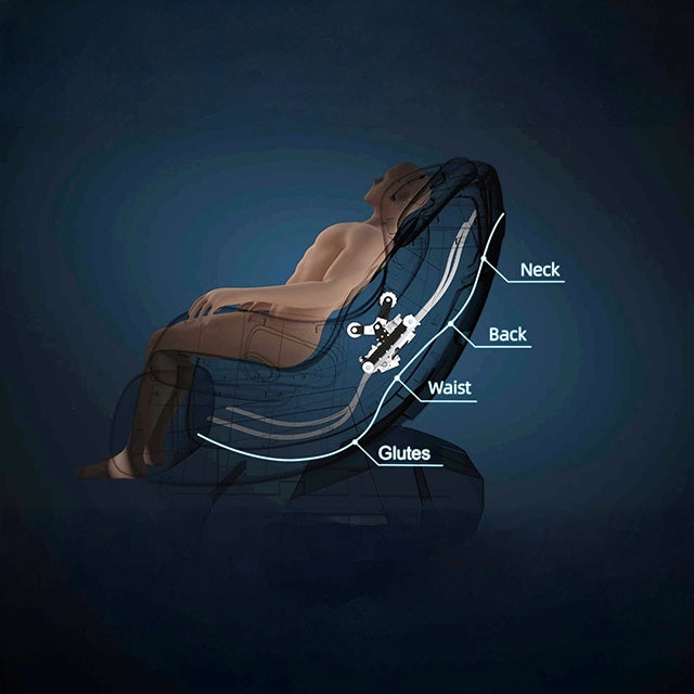 Furniture Of America Martinus Massage Chair MC0001BW Black Contemporary - sofafair.com