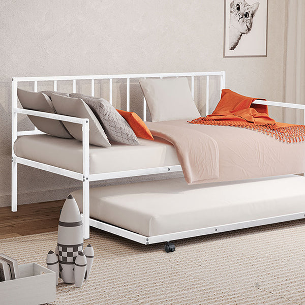 Furniture Of America Harmon Metal Daybed FM1001WH White Contemporary - sofafair.com