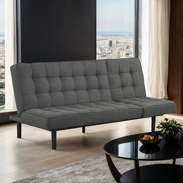 Furniture Of America Napervill Futon Sofa FM2802DG Dark Gray Contemporary - sofafair.com