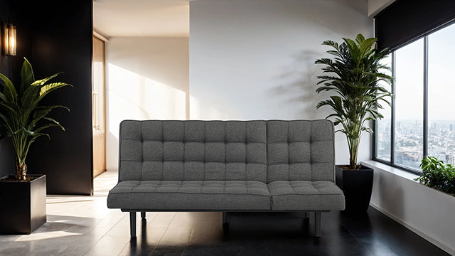 Furniture Of America Napervill Futon Sofa FM2802DG Dark Gray Contemporary - sofafair.com