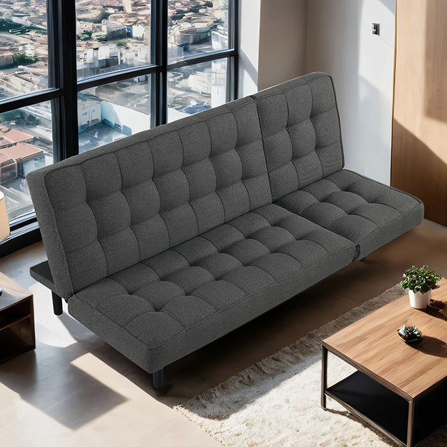 Furniture Of America Napervill Futon Sofa FM2802DG Dark Gray Contemporary - sofafair.com