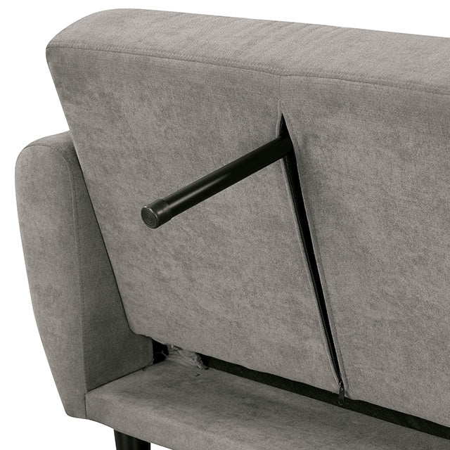 Furniture Of America Aristide Futon Sofa FM2900GY Gray Contemporary - sofafair.com