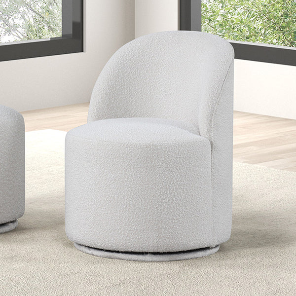 Furniture Of America Broager Dining Swivel Chair FM3001WH-SC White Contemporary - sofafair.com