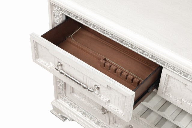 Furniture Of America Stella Mia Sideboard FM31000WH-SV Ivory Traditional - sofafair.com