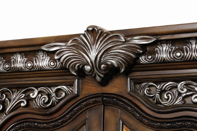 Furniture Of America Stella Mia Curio Cabinet FM31000WH-CR Ivory Traditional - sofafair.com