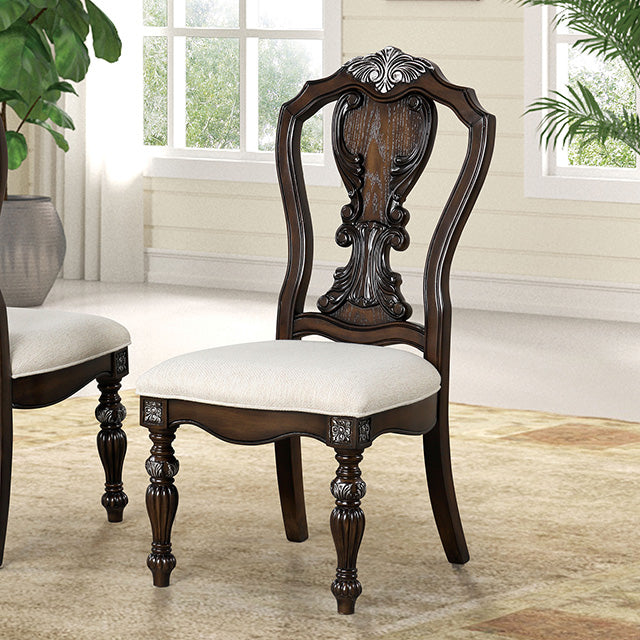 Furniture Of America Promenade Side Chair (2/CTN) FM31002DB-SC-2PK Dark Brown Traditional - sofafair.com