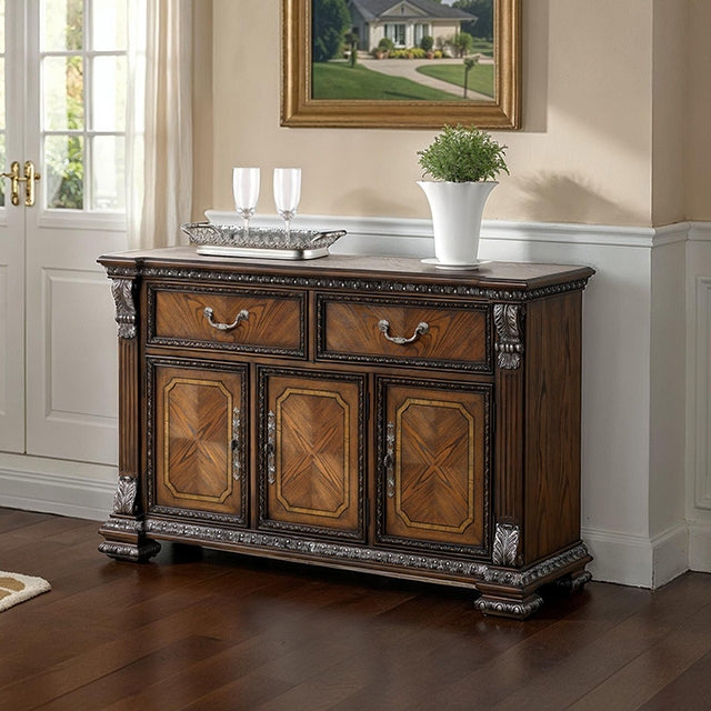 Furniture Of America Promenade Sideboard FM31002DB-SV Dark Brown Traditional - sofafair.com