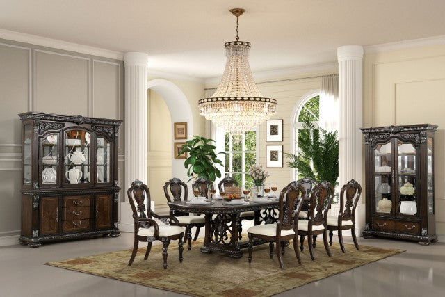 Furniture Of America Promenade Dining Table FM31002DB-T-TABLE Dark Brown Traditional - sofafair.com