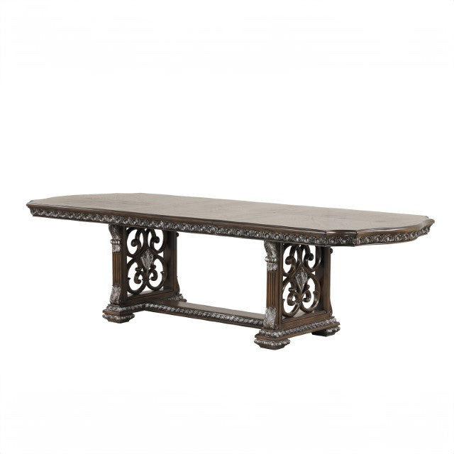 Furniture Of America Promenade Dining Table FM31002DB-T-TABLE Dark Brown Traditional - sofafair.com