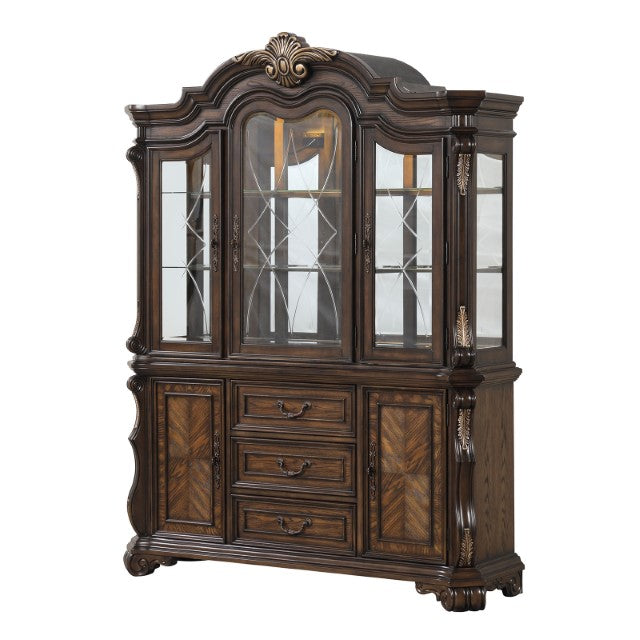 Furniture Of America Leovanni Hutch And Buffet FM31003DB-HB-SET Dark Brown Traditional - sofafair.com