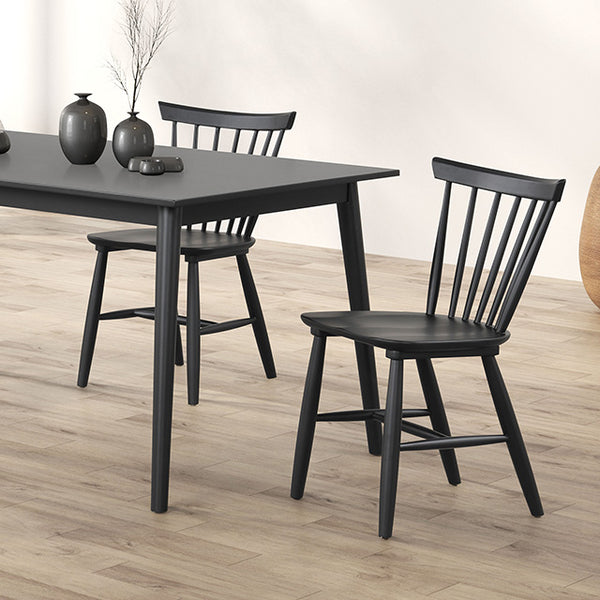 Furniture Of America Beale Dining Table FM3100BK-T Black Mid-Century Modern - sofafair.com