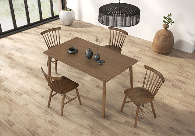 Furniture Of America Beale Dining Table FM3100WN-T Walnut Mid-Century Modern - sofafair.com