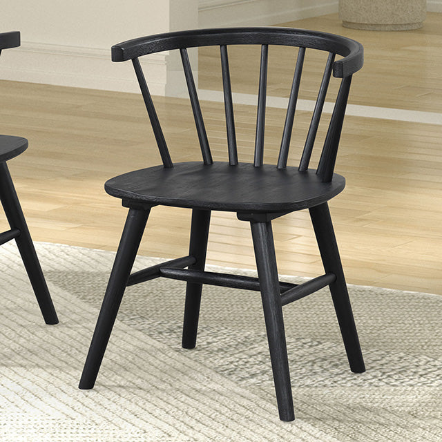 Furniture Of America Yate Dining Chair (2/CTN) FM3102BK-SC-2PK Black Mid-Century Modern - sofafair.com