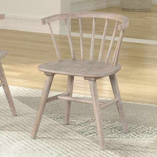 Furniture Of America Yate Dining Chair FM3102NT-SC-2PK Natural Oak Mid-Century Modern - sofafair.com