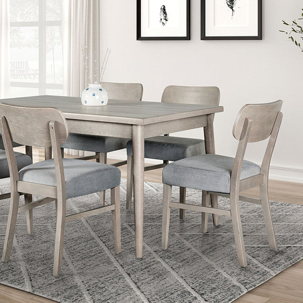 Furniture Of America Keynes Dining Table FM3201GY-T Gray Transitional - sofafair.com