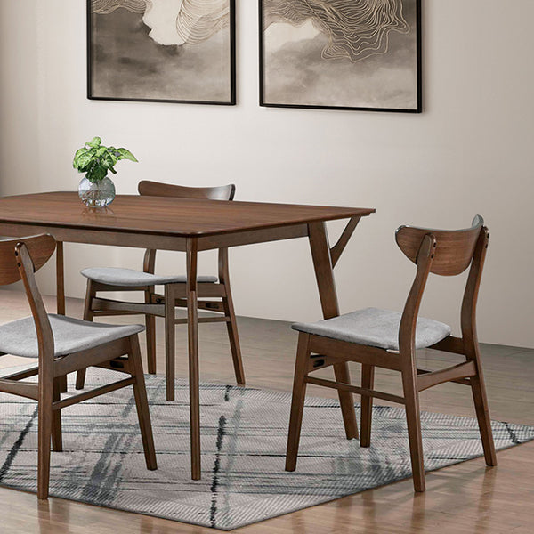 Furniture Of America Skien Dining Table FM3210WN-T Walnut Mid-Century Modern - sofafair.com