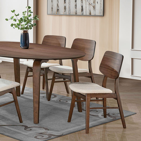 Furniture Of America Narvik Dining Table FM3212WN-T Walnut Mid-Century Modern - sofafair.com