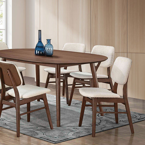 Furniture Of America Uzwil Dining Table FM3214WN-T Walnut Mid-Century Modern - sofafair.com