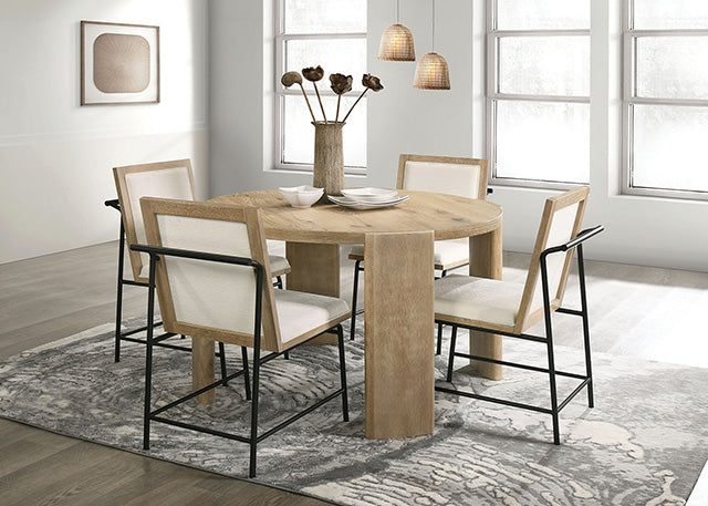 Furniture Of America Edenbridge Dining Table FM3220AK-RT-TABLE Oak Contemporary - sofafair.com