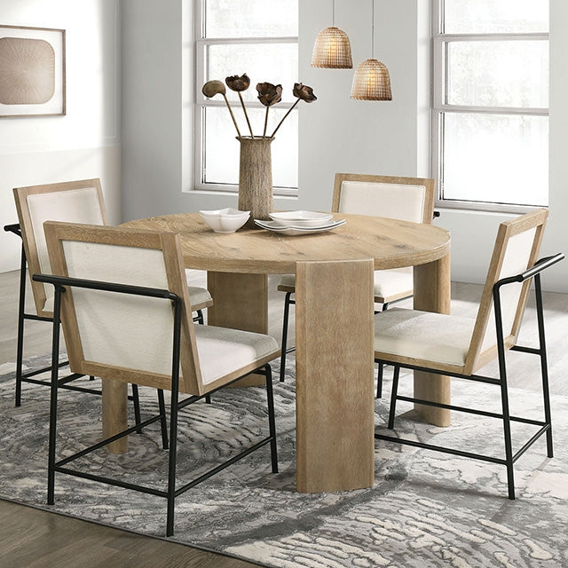 Furniture Of America Edenbridge Dining Table FM3220AK-RT-TABLE Oak Contemporary - sofafair.com