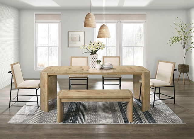 Furniture Of America Edenbridge Dining Table FM3220AK-T-TABLE Oak Contemporary - sofafair.com