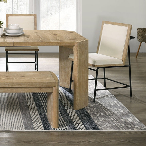 Furniture Of America Edenbridge Dining Table FM3220AK-T-TABLE Oak Contemporary - sofafair.com