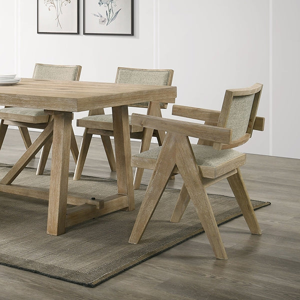 Furniture Of America Guisborough Dining Table FM3221AK-T Oak Contemporary - sofafair.com