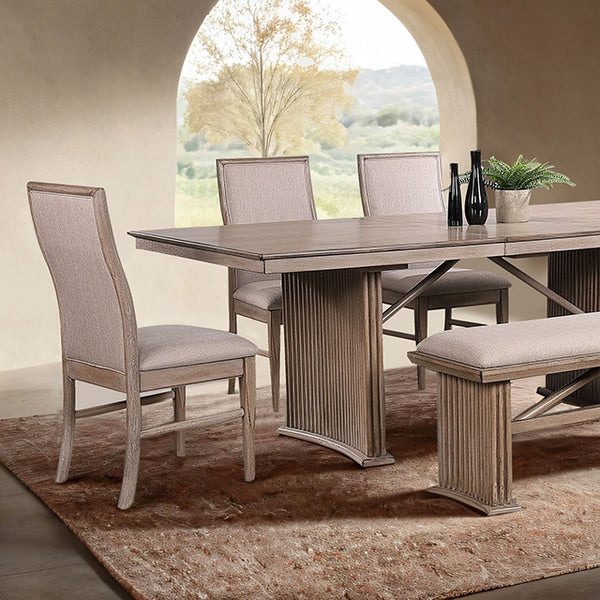 Furniture Of America Ellesmere Dining Table FM3230NT-T-TABLE Natural Ash Modern Contemporary - sofafair.com