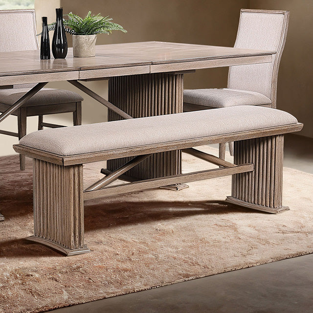 Furniture Of America Ellesmere Bench FM3230NT-BN-PK Natural Ash Modern Contemporary - sofafair.com