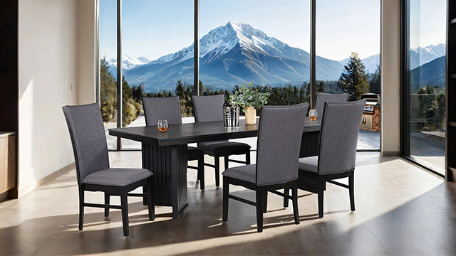 Furniture Of America Easingwold Dining Table FM3231BK-T-TABLE Black Modern Contemporary - sofafair.com