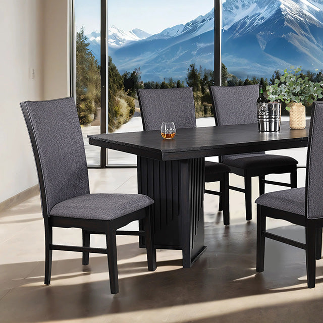 Furniture Of America Easingwold Dining Table FM3231BK-T-TABLE Black Modern Contemporary - sofafair.com