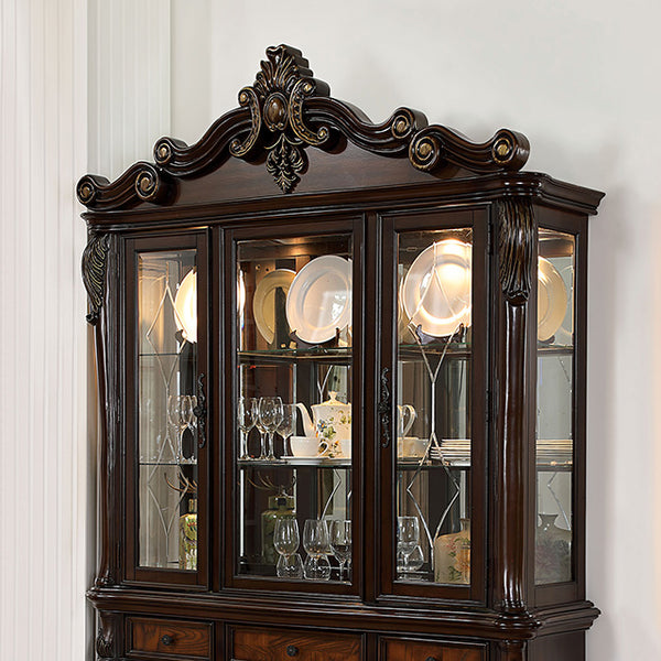 Furniture Of America Manzanita Hutch & Buffet FM3261CH-HB Dark Cherry Traditional - sofafair.com