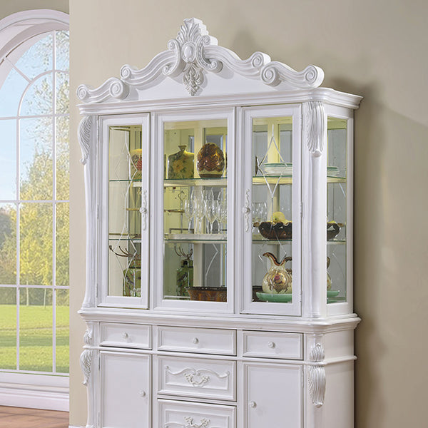 Furniture Of America Manzanita Hutch & Buffet FM3261WH-HB White Traditional - sofafair.com