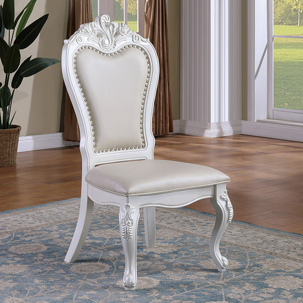 Furniture Of America Manzanita Side Chair FM3261WH-SC-2PK White Traditional - sofafair.com