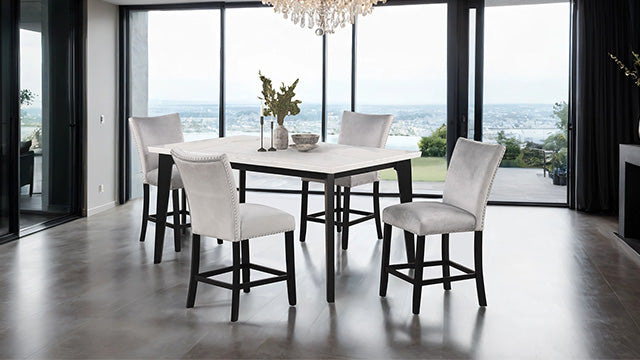 Furniture Of America Sabro Rect Counter Ht. Table FM3330BK-PT-TABLE Black/White Contemporary - sofafair.com